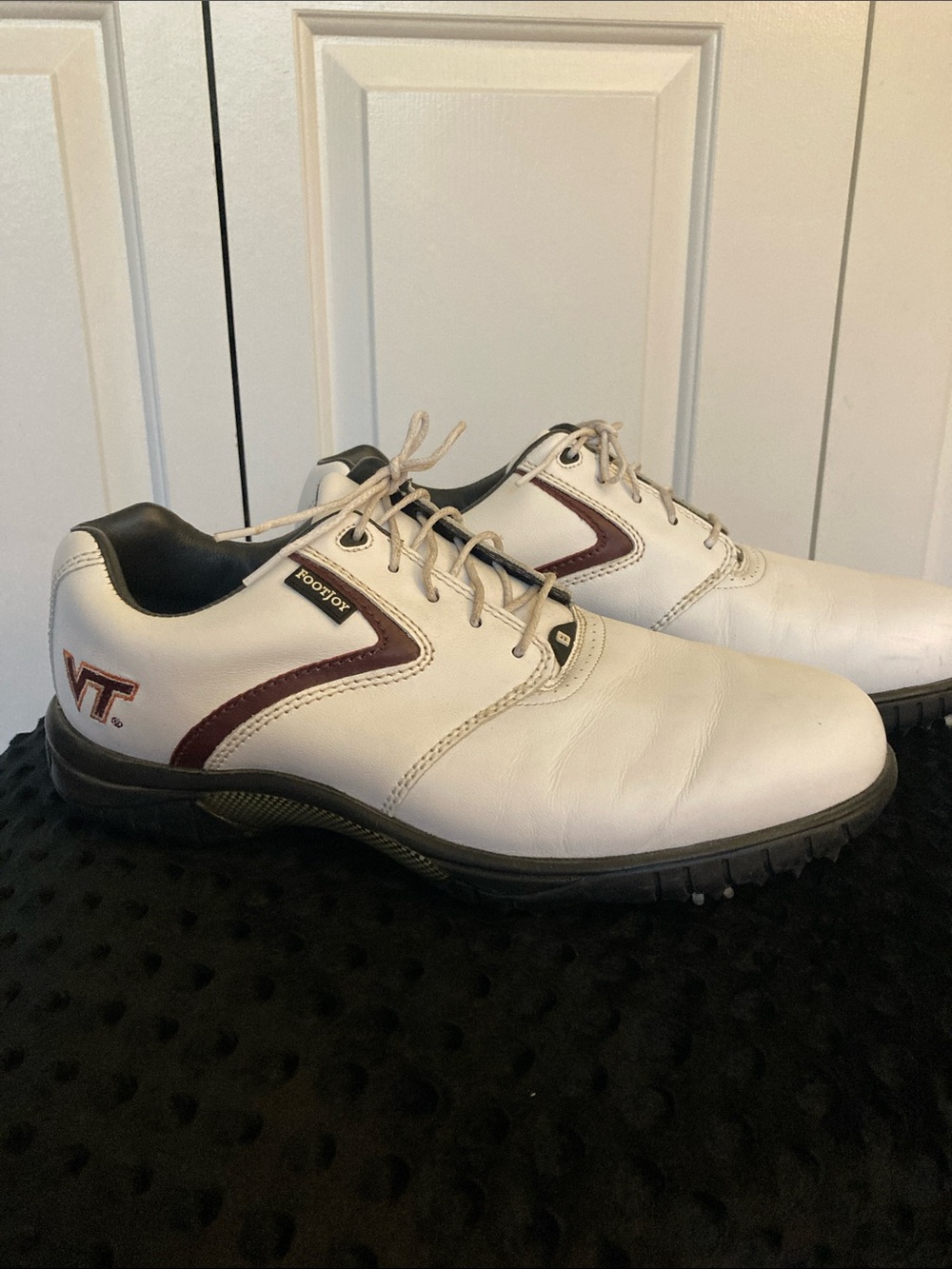 FootJoy My Joy VT White and Maroon Men's Golf Shoes